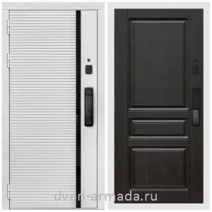 Современные входные двери, Умная входная смарт-дверь Армада Каскад WHITE МДФ 10 мм Kaadas K9 / МДФ 16 мм ФЛ-243 Венге
