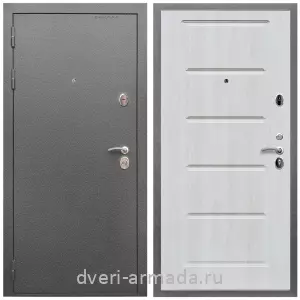 Входные двери с двумя петлями, Дверь входная Армада Оптима Антик серебро / МДФ 16 мм ФЛ-39 Дуб Филадельфия крем