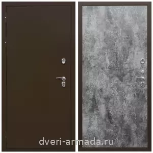 Элитные, Дверь входная железная утепленная  Армада Термо Молоток коричневый/ МДФ 6 мм ПЭ Цемент темный