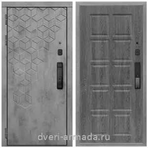 Современные входные двери, Дверь входная Армада Квадро МДФ 16 мм Kaadas K9 / МДФ 10 мм ФЛ-38 Дуб Филадельфия графит