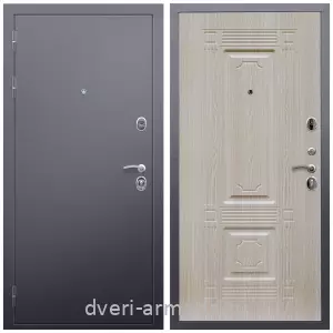 МДФ с фрезеровкой, Дверь входная Армада Люкс Антик серебро / МДФ 16 мм ФЛ-2 Дуб белёный
