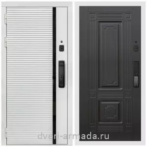 Умная входная смарт-дверь Армада Каскад WHITE МДФ 10 мм Kaadas K9 / МДФ 6 мм ФЛ-2 Венге