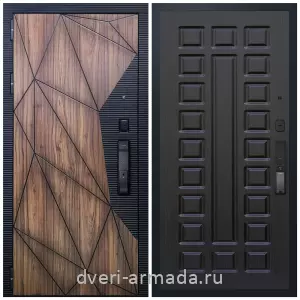 Входные металлические двери в Московской области, Умная входная смарт-дверь Армада Ламбо МДФ 10 мм Kaadas K9 / МДФ 16 мм ФЛ-183 Венге