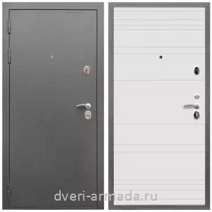 Офисные, Дверь входная Армада Оптима Антик серебро / МДФ 6 мм ФЛ Дуб кантри белый горизонт