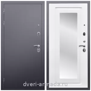 Дверь входная Армада Люкс Антик серебро / МДФ 16 мм ФЛЗ-120 Ясень белый взломостойкая на заказ