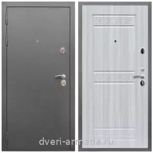 Входные двери Йошкар-Ола, Дверь входная Армада Оптима Антик серебро / МДФ 10 мм ФЛ-242 Сандал белый