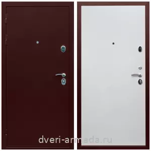 Входные двери 960х2050, Дверь входная утепленная Армада Люкс Антик медь / МДФ 10 мм Гладкая белый матовый