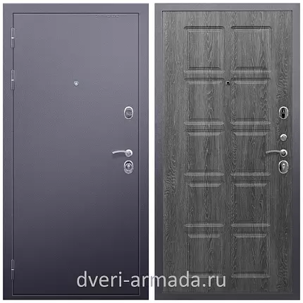 Дверь входная Армада Люкс Антик серебро / ФЛ-38 Дуб Филадельфия графит