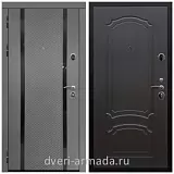 Дверь входная Армада Престиж Черная шагрень МДФ 16 мм Графит абсолют софт / ФЛ-140 Венге